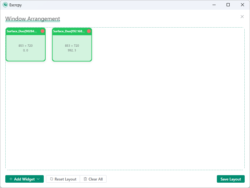 レイアウトの設定。ツールバーのコマンドから利用できる