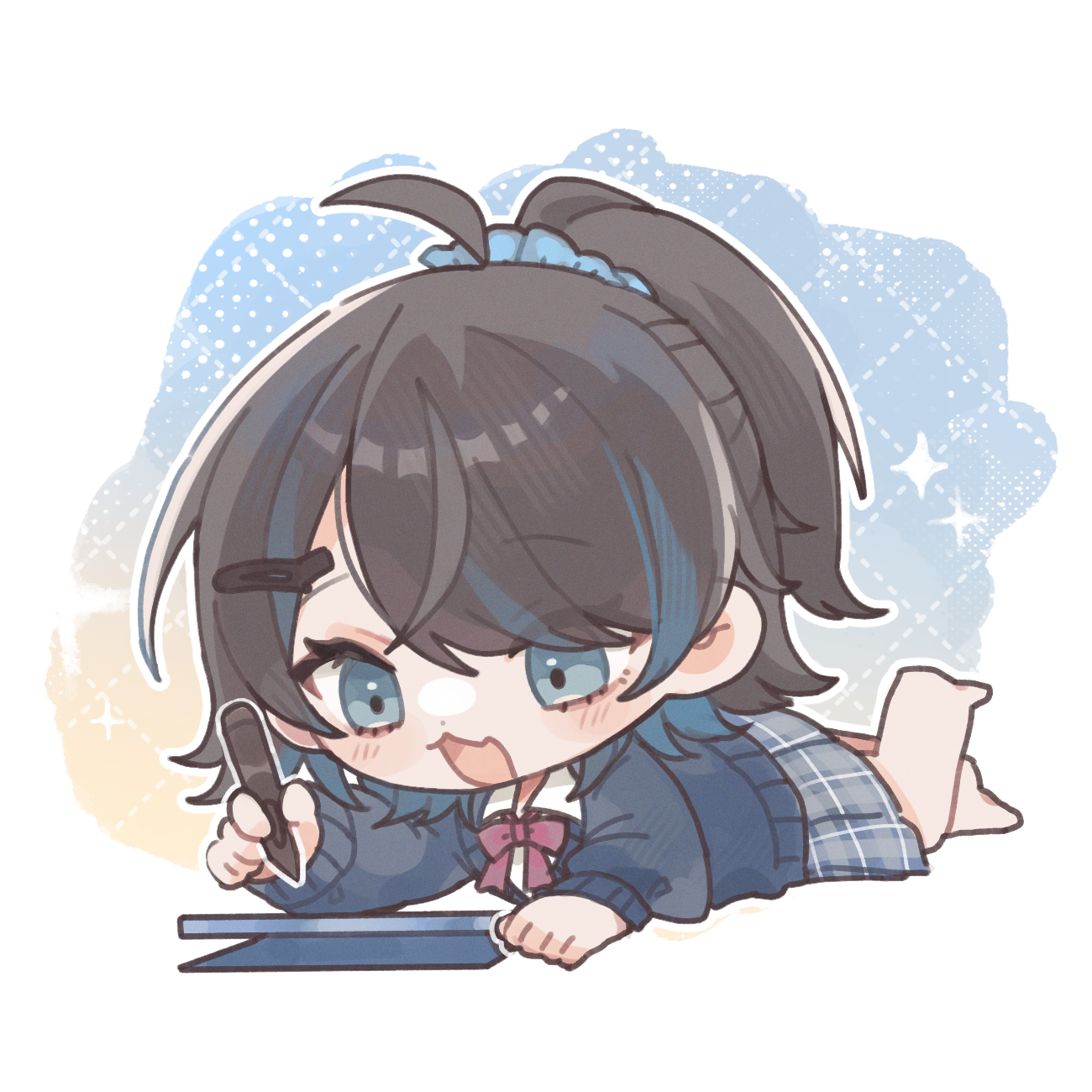 普段の環境を楽な体勢で使えるのが大きなメリット（「あいろま」さんにSurface Proで描いていただいたイラスト）