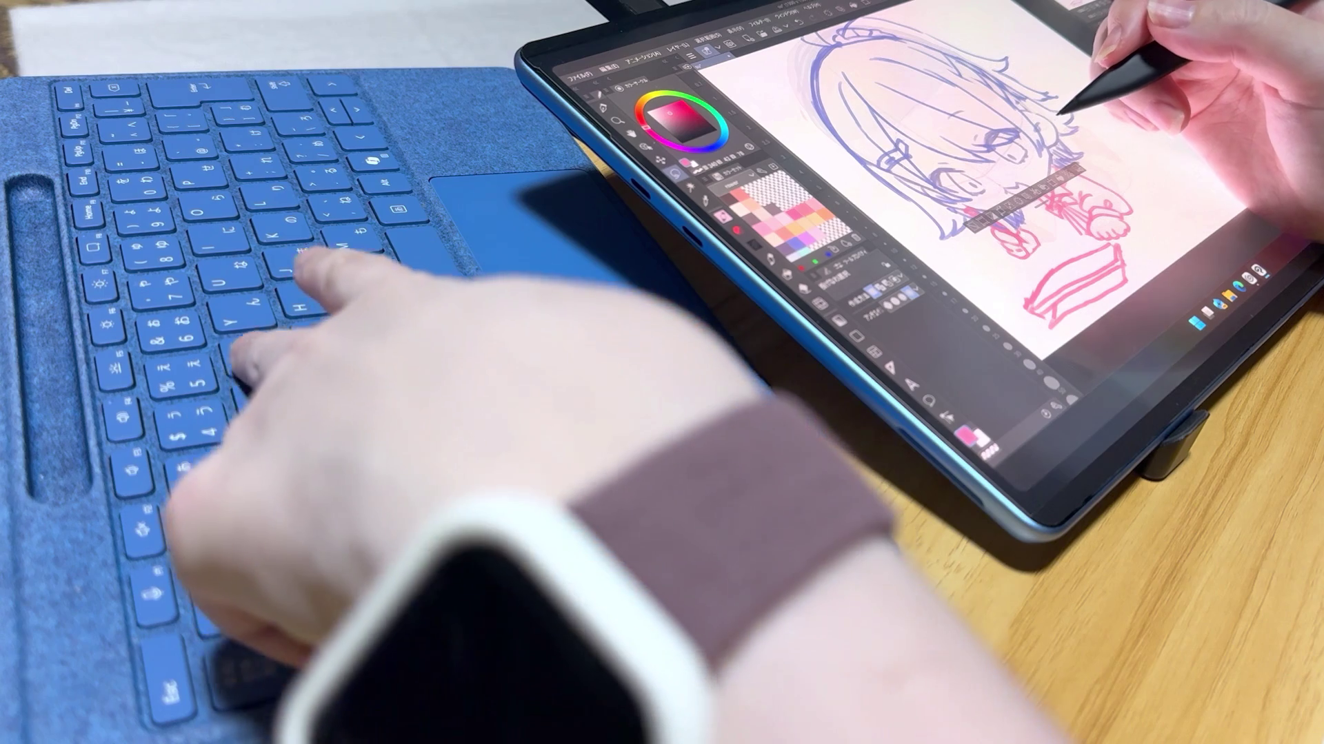 キーボードを追加の左手デバイスとして活用し、すばやい操作を実現