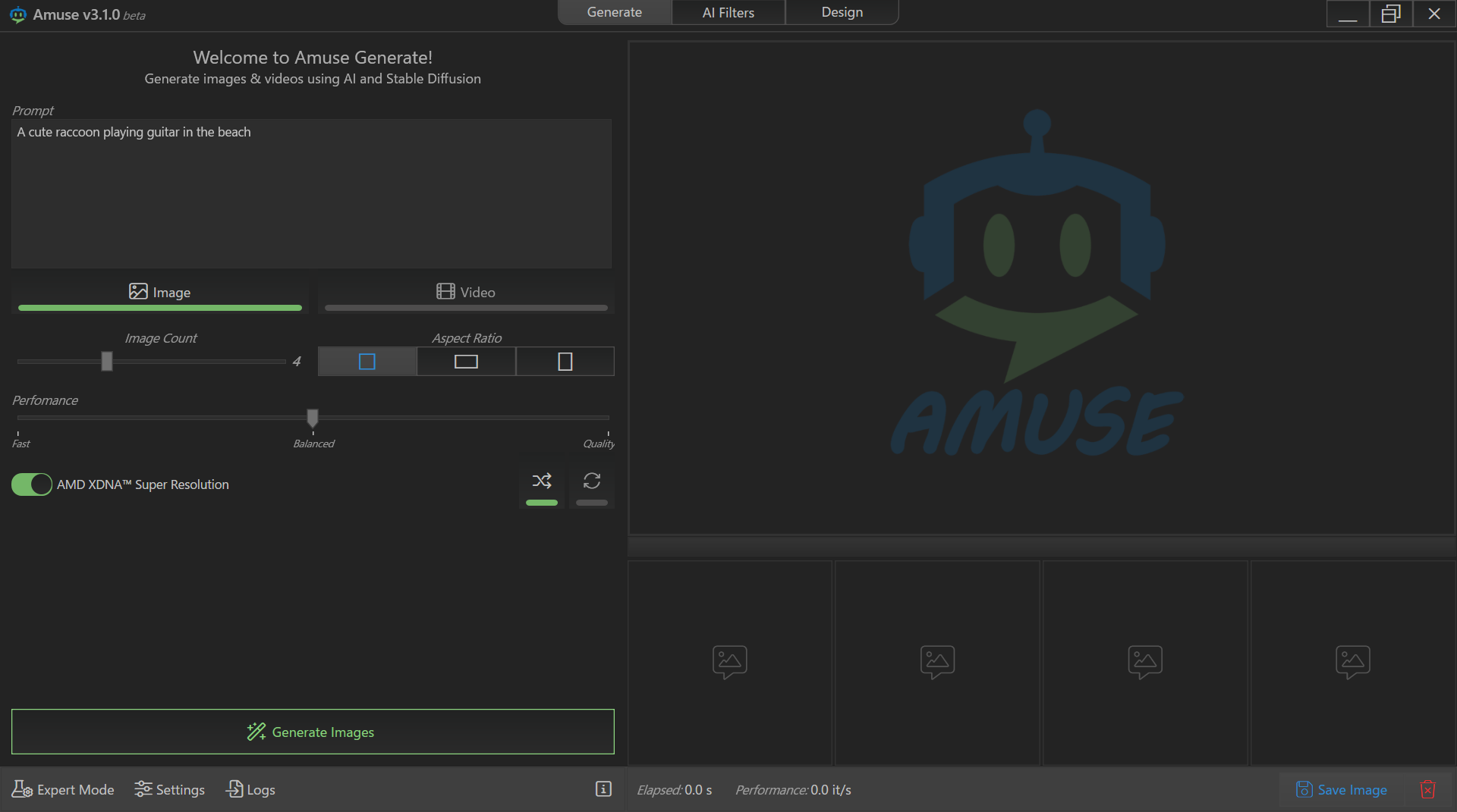 シンプルなインターフェイス