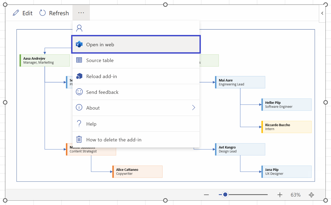 Web版「Visio」で開く