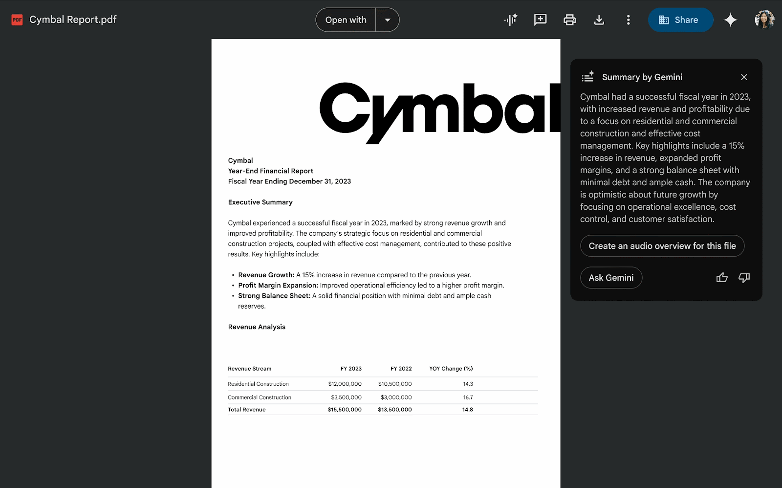 「Google ドライブ」のGeminiにPDFから音声概要を生成する機能が追加