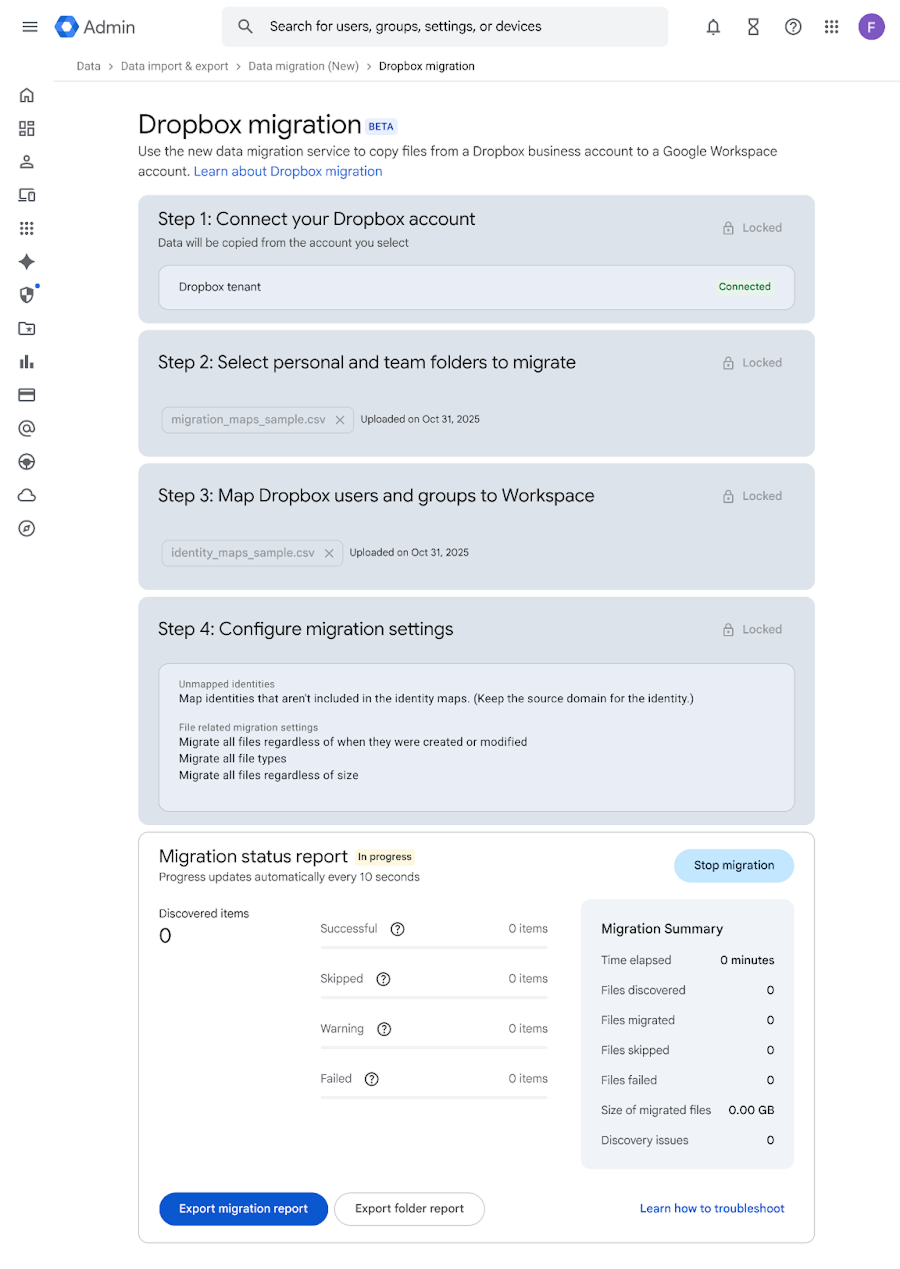 「Dropbox」から「Google ドライブ」へファイル・フォルダーの移行が可能に