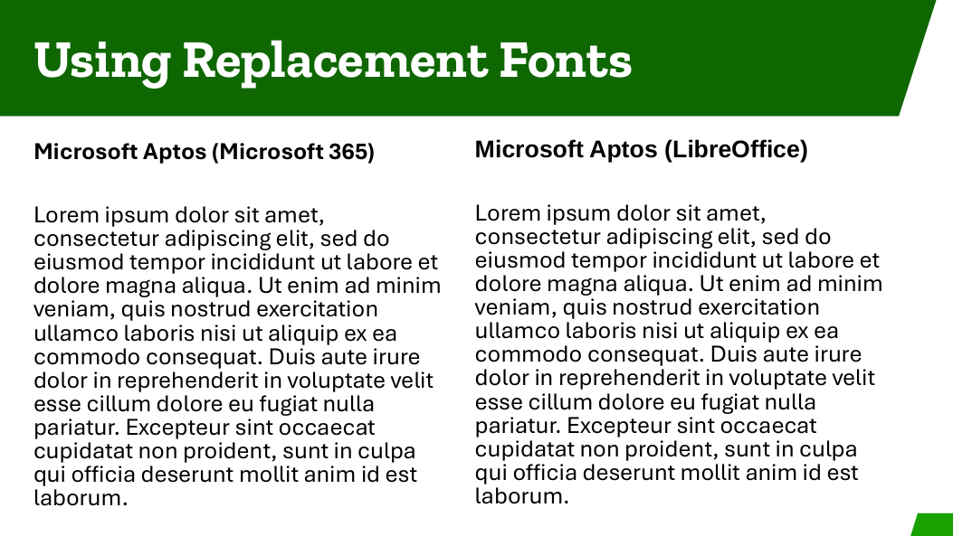 「Aptos」（後述）へのフォント置換で解決した例