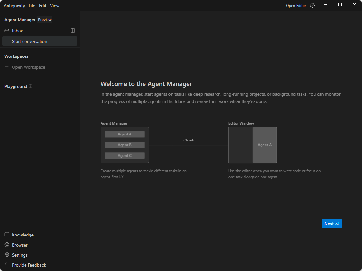 並行して複数のエージェントを管理できるマネージャー