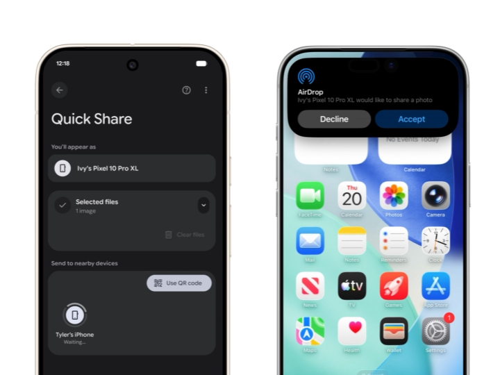 Androidの「Quick Share」が「AirDrop」に対応。iPhoneとのファイルやりとりが簡単に