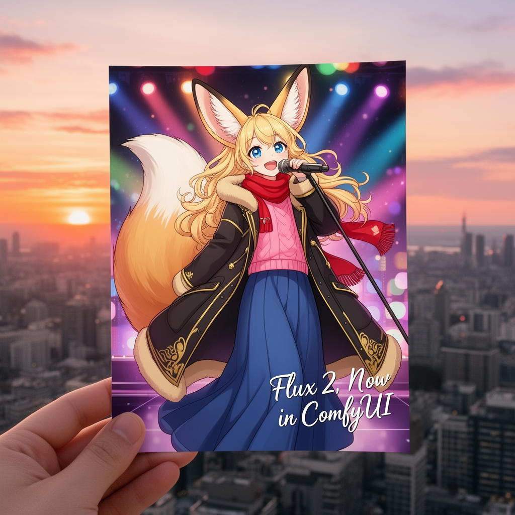 「ComfyUI」公式ワークフローに含まれていたプロンプトで生成した画像