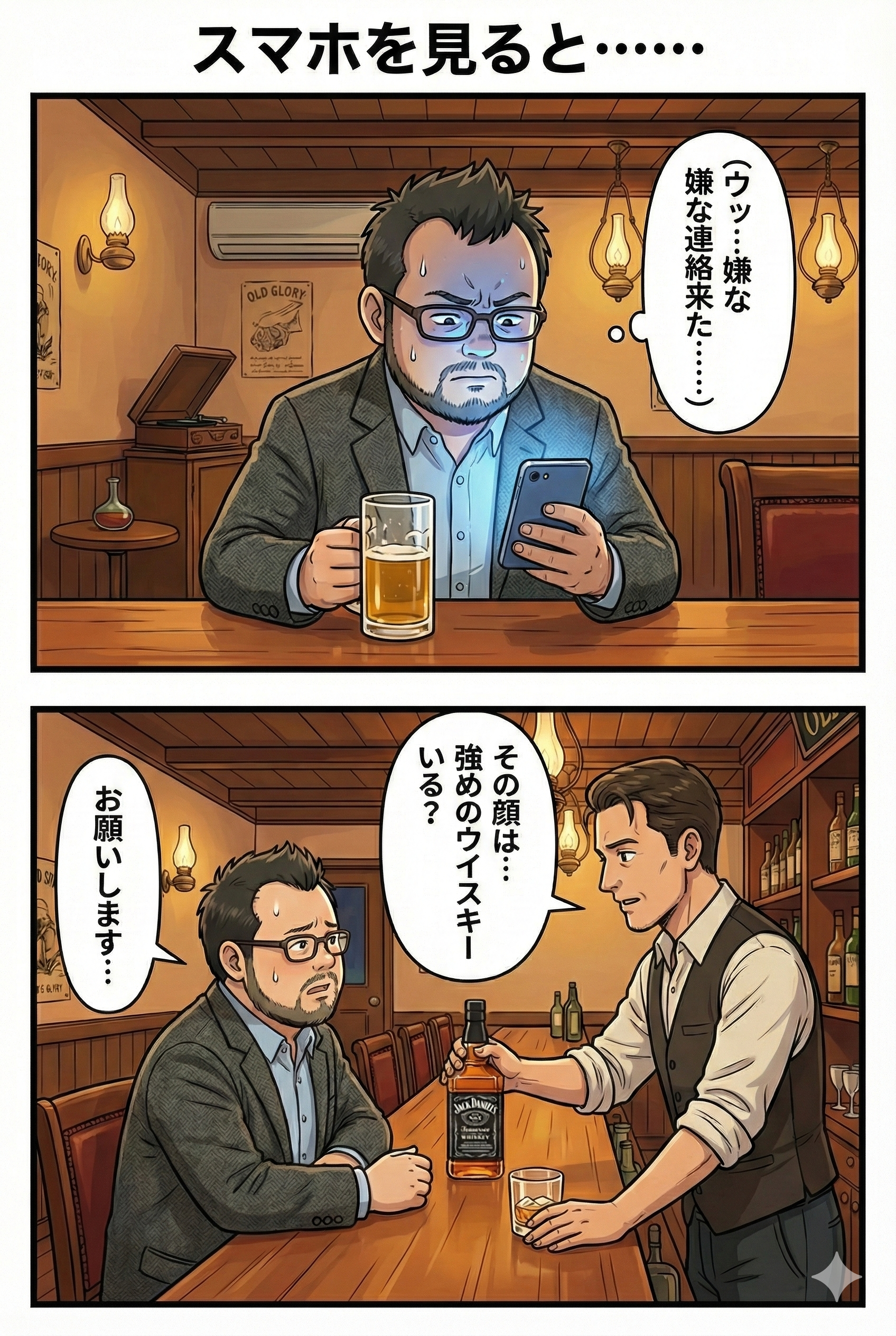 1分で生成した2コマ漫画