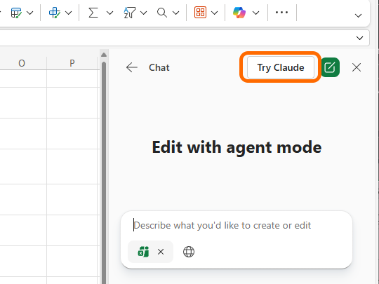 「Microsoft Excel」のエージェントモードでAnthropic社の「Claude」AIモデルが選べるように