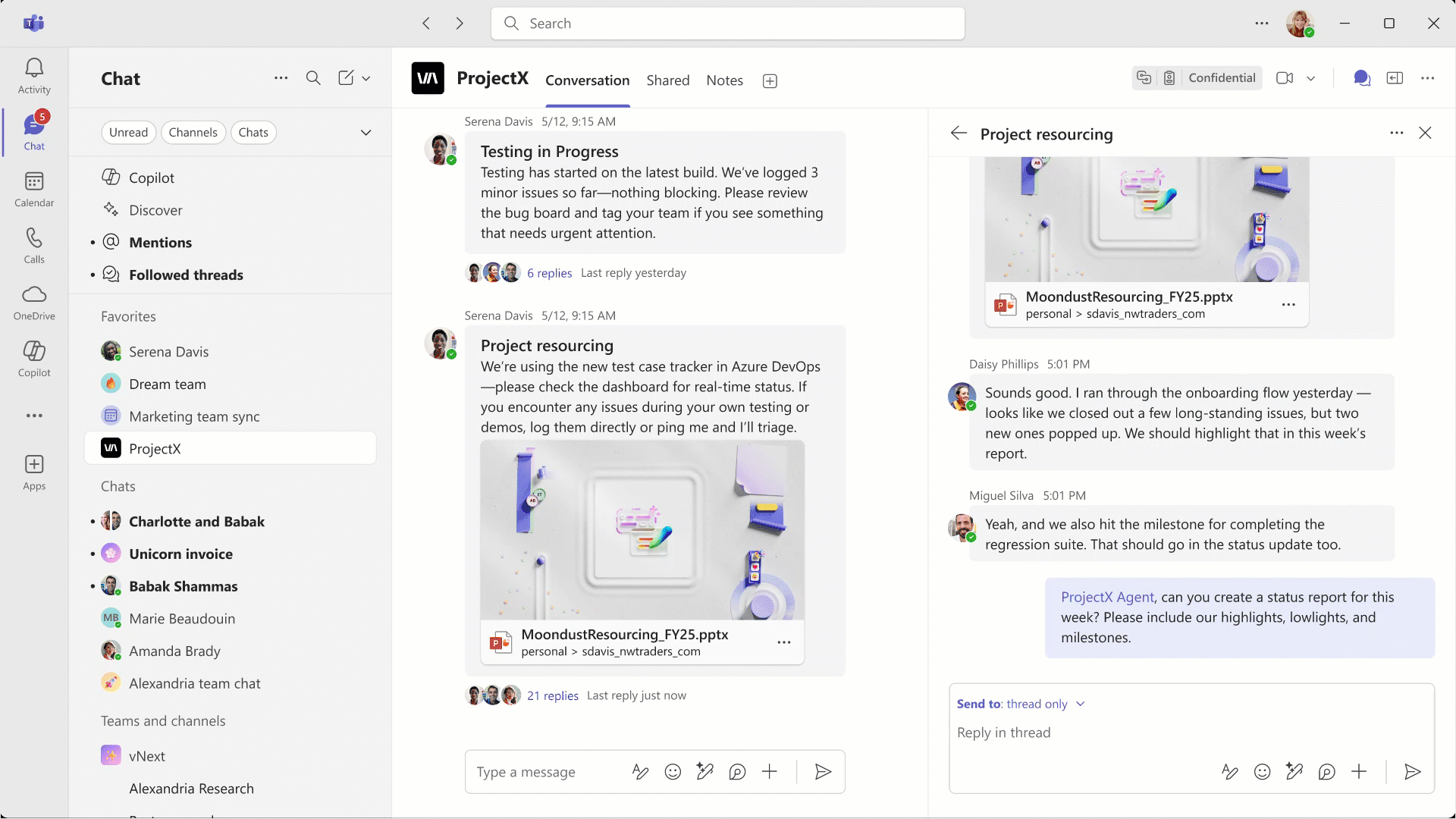 AIエージェントによるステータスレポートの作成