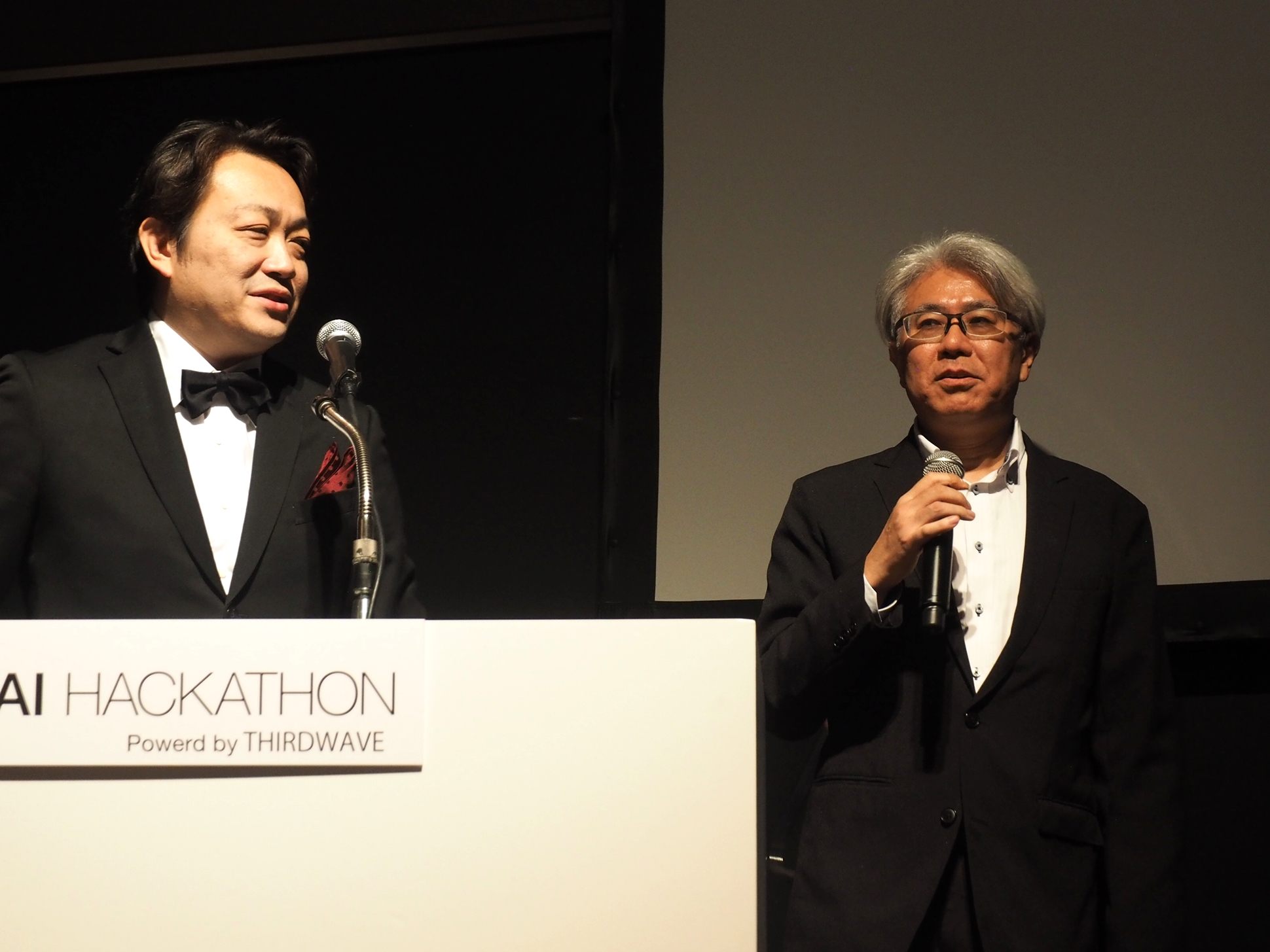 清水氏と大沼氏が、今回のAIハッカソンについての感想を語った