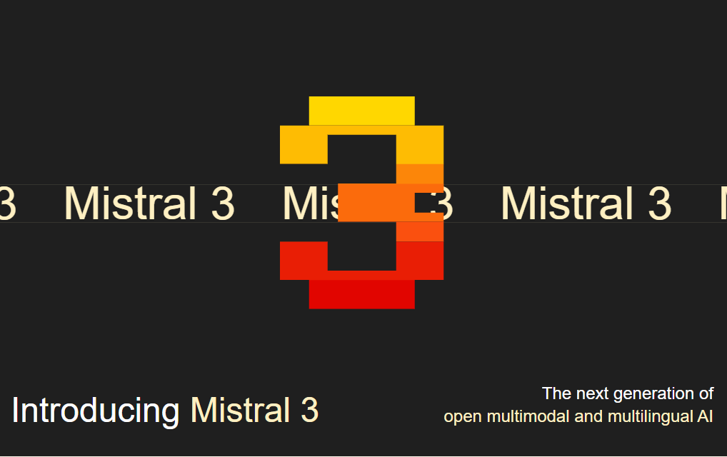 Mistral AI、同社最新鋭のAIモデル「Mistral 3」を発表