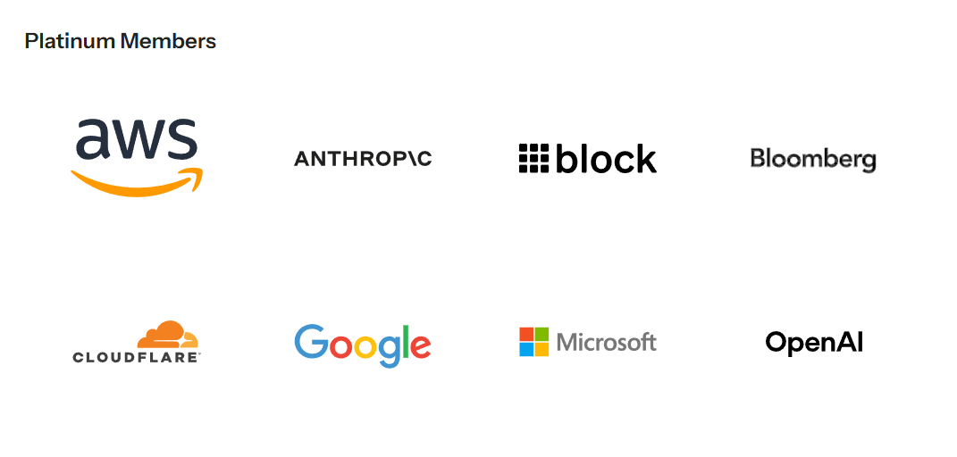 「AAIF」に参加するおもなメンバー