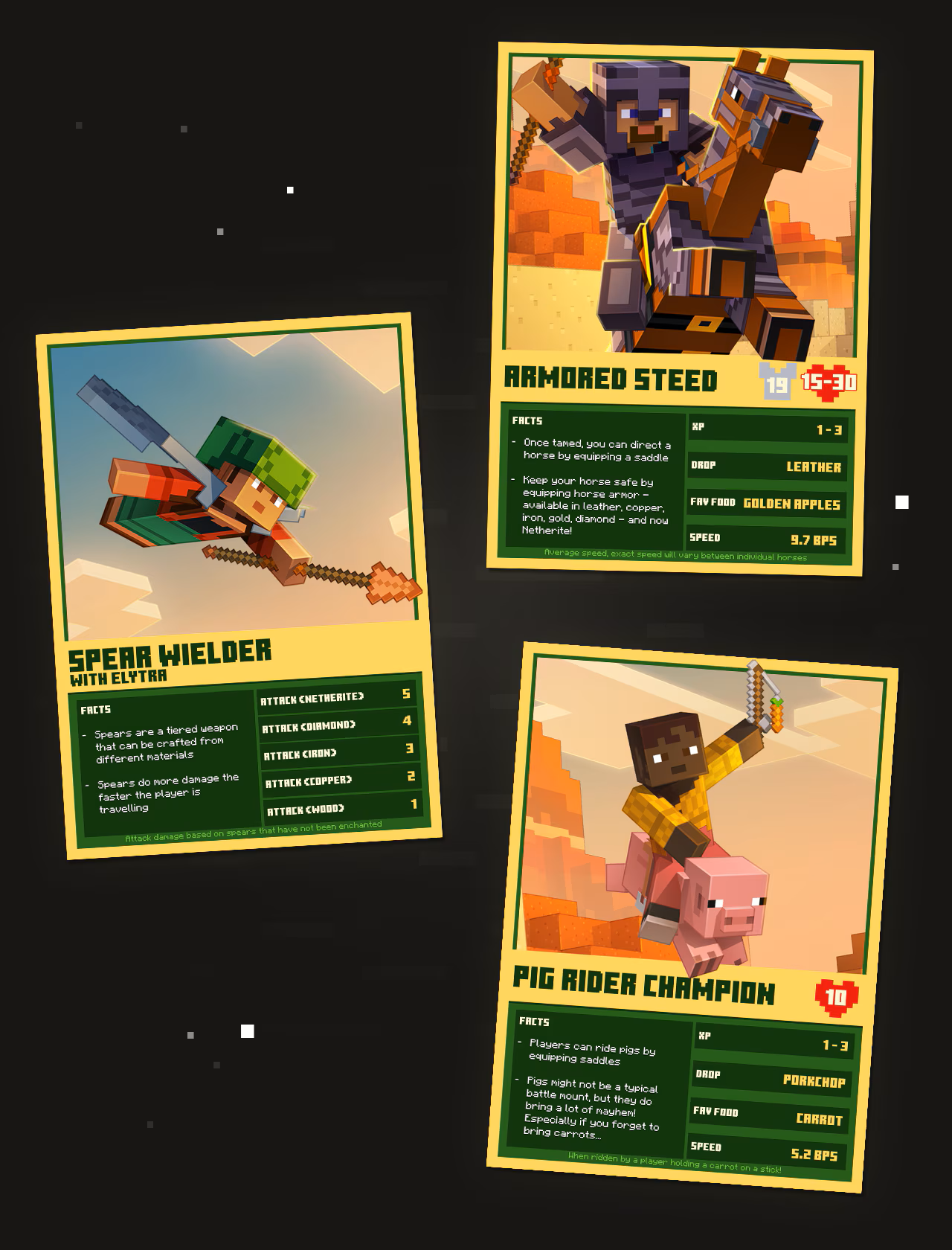 槍の追加により、騎乗やエリトラ使用時の戦いが激しくなりそう