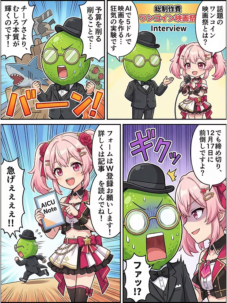 #総制作費ワンコイン映画祭の締め切りは12月17日