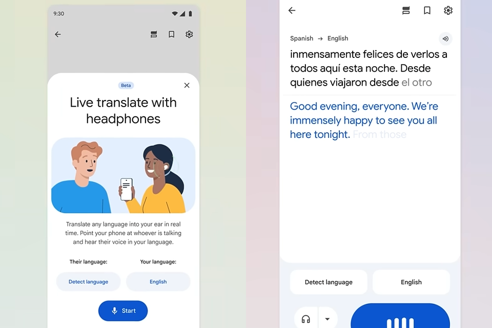 ライブ音声翻訳（ベータ版）
