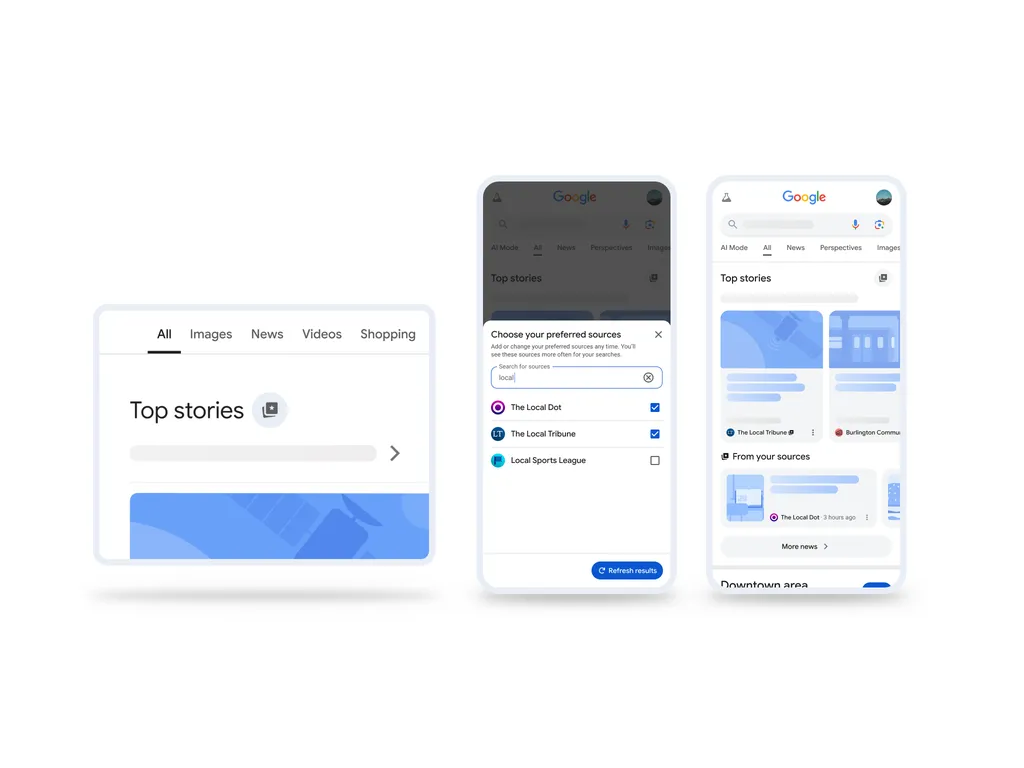 「Google 検索」に「Preferred Sources」などの新機能、AI時代におけるニュースの新しい提供形態を模索