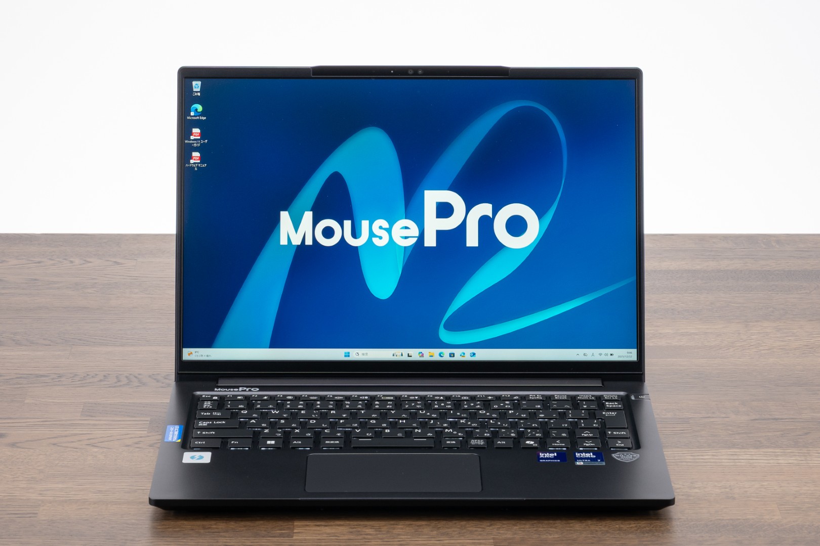 「<a href="https://www.mouse-jp.co.jp/store/g/gmpro-g4i7u01bkebaw101dec/?utm_source=mdmr&utm_medium=content-text&utm_campaign=2512_mdnmr_copilot&utm_content=pr" class="strong nb" target="_blank">MousePro G4-I7U01BK-E（Copilot+ PC）</a>」。モバイルノートPCだが、Core Ultra 7 258Vはメモリ32GBでかなりパワフルな処理をこなせる