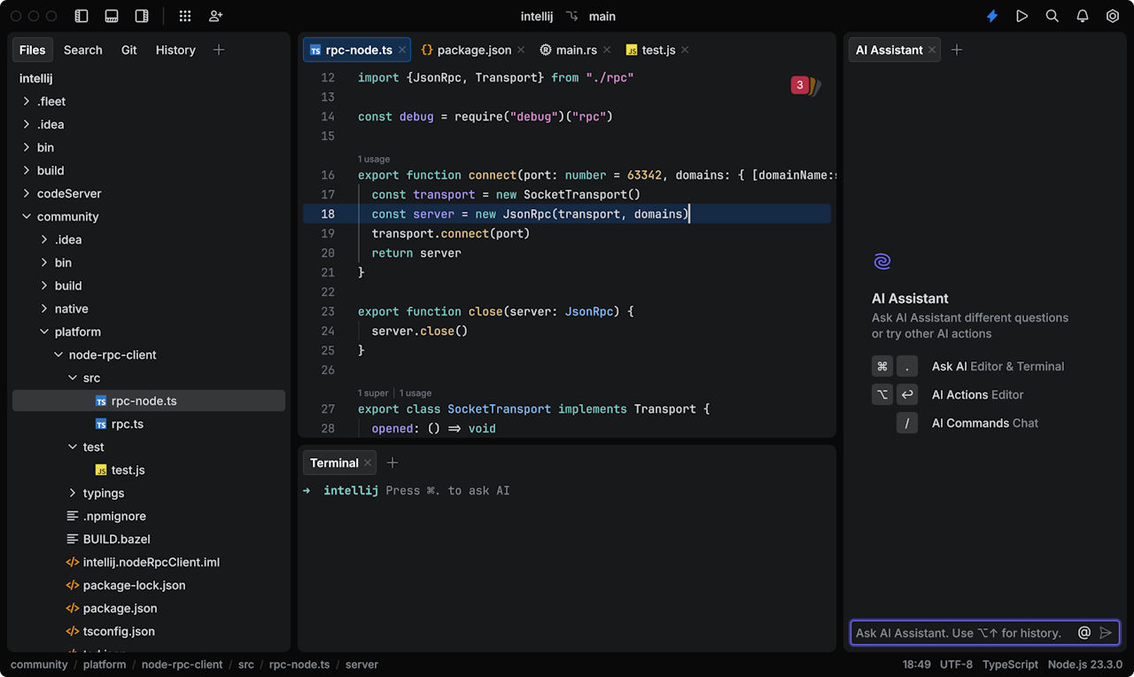 「JetBrains Fleet」