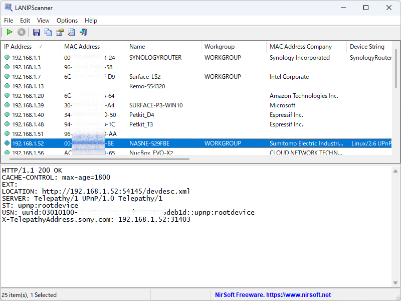 「LANIPScanner」v1.00