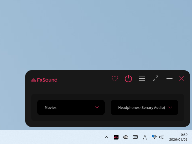 コンパクトモード。タイトルバーのボタンで切り替えられる