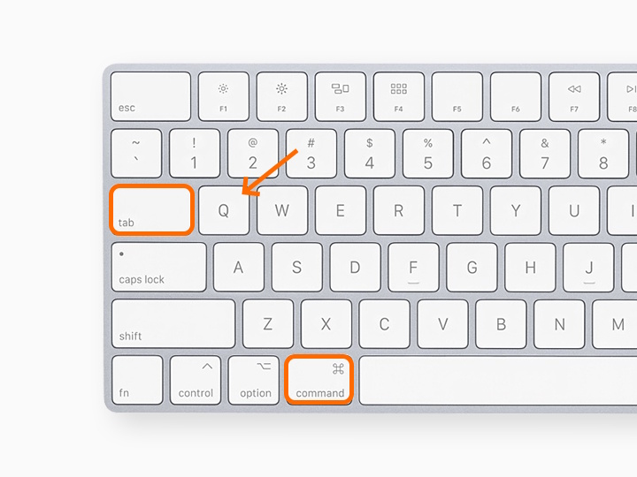Macで［Command］＋［Tab］キーでアプリ（タスク）を切り替える際、［Q］キーでアプリを終了させられる