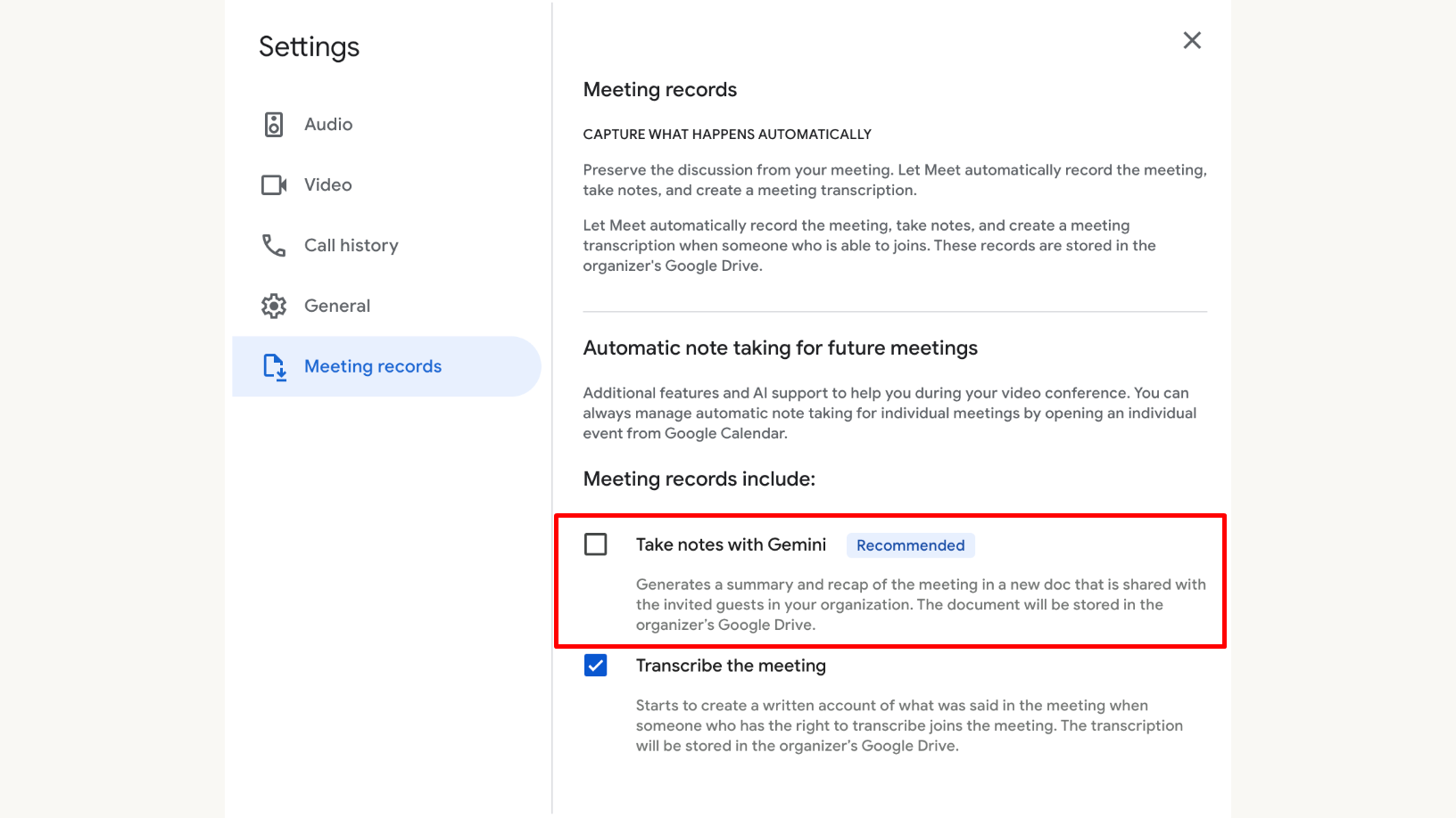 「Google Meet」が標準でメモを取る機能を有効化できるように