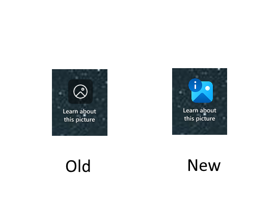 「Windows スポットライト」のデスクトップアイコンが新しく。カラフルで注意を惹くデザインに