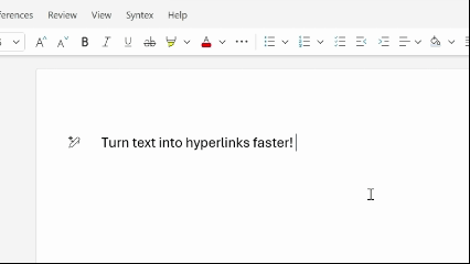 「Microsoft Word」のハイパーリンク作成操作が超絶簡単に