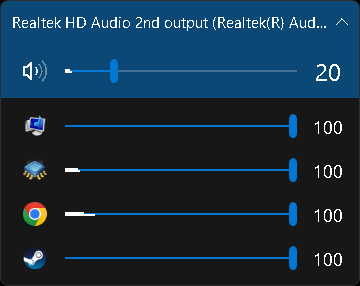 「EarTrumpet」の画面