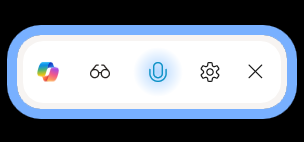 「Copilot Voice」が動作中のウィンドウ