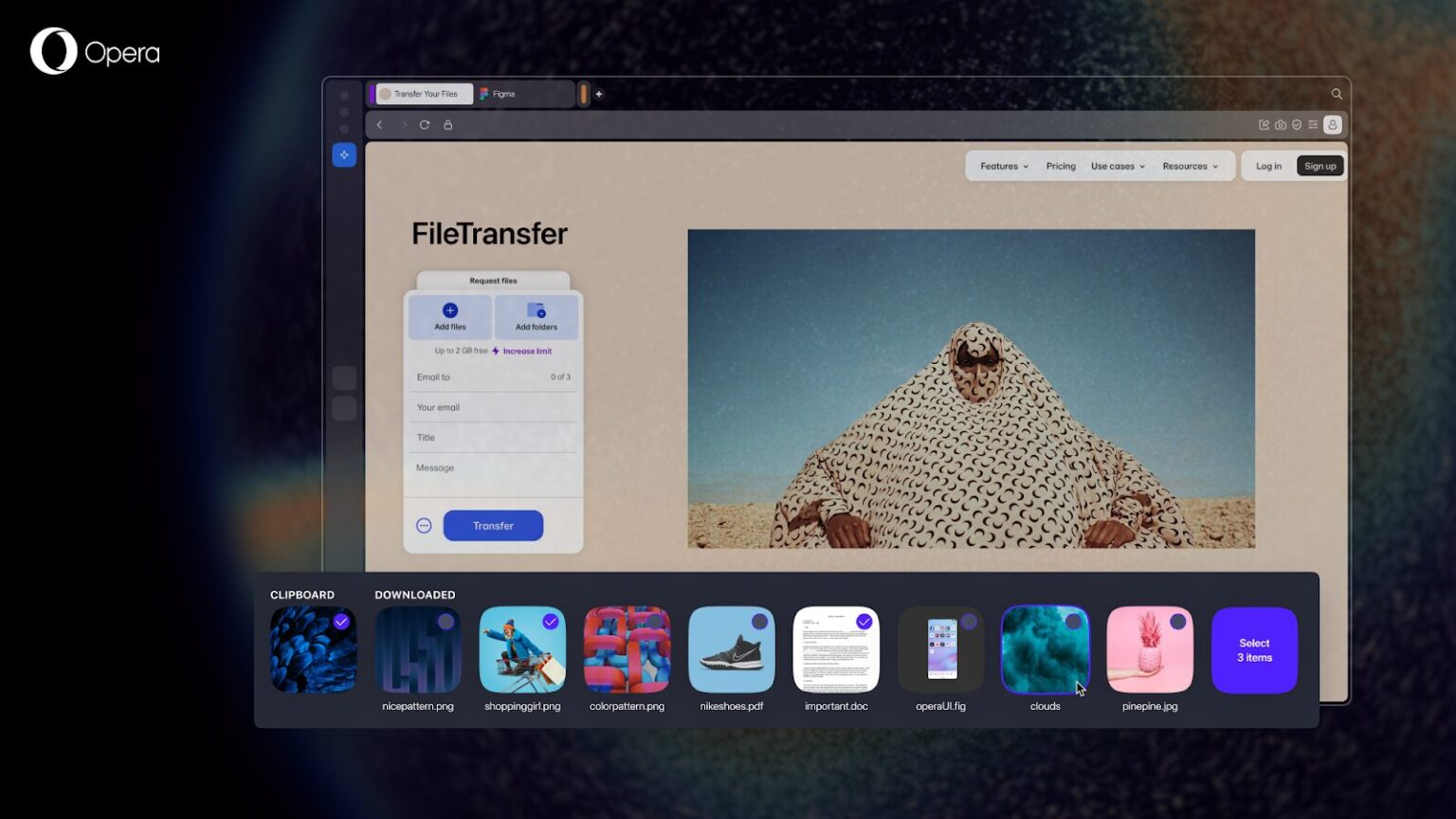 Easy Files機能が画面下部にファイルリストを表示するように