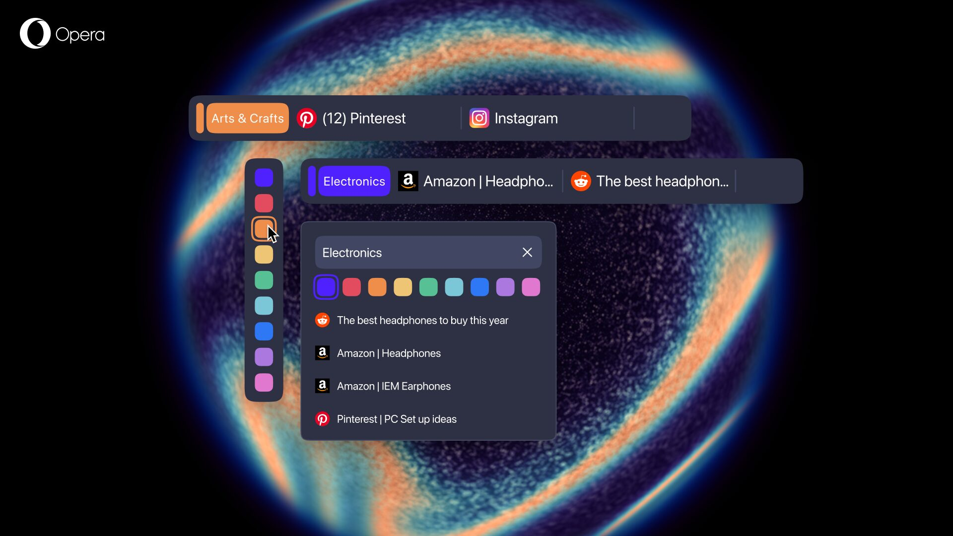 タブアイランドへ任意の色や名前を設定可能に