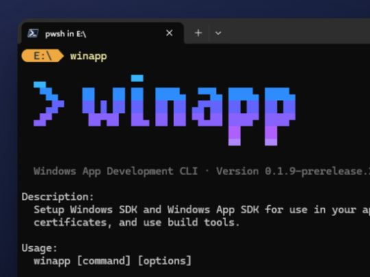 Microsoft、「Windows App Development CLI」（winapp）を発表