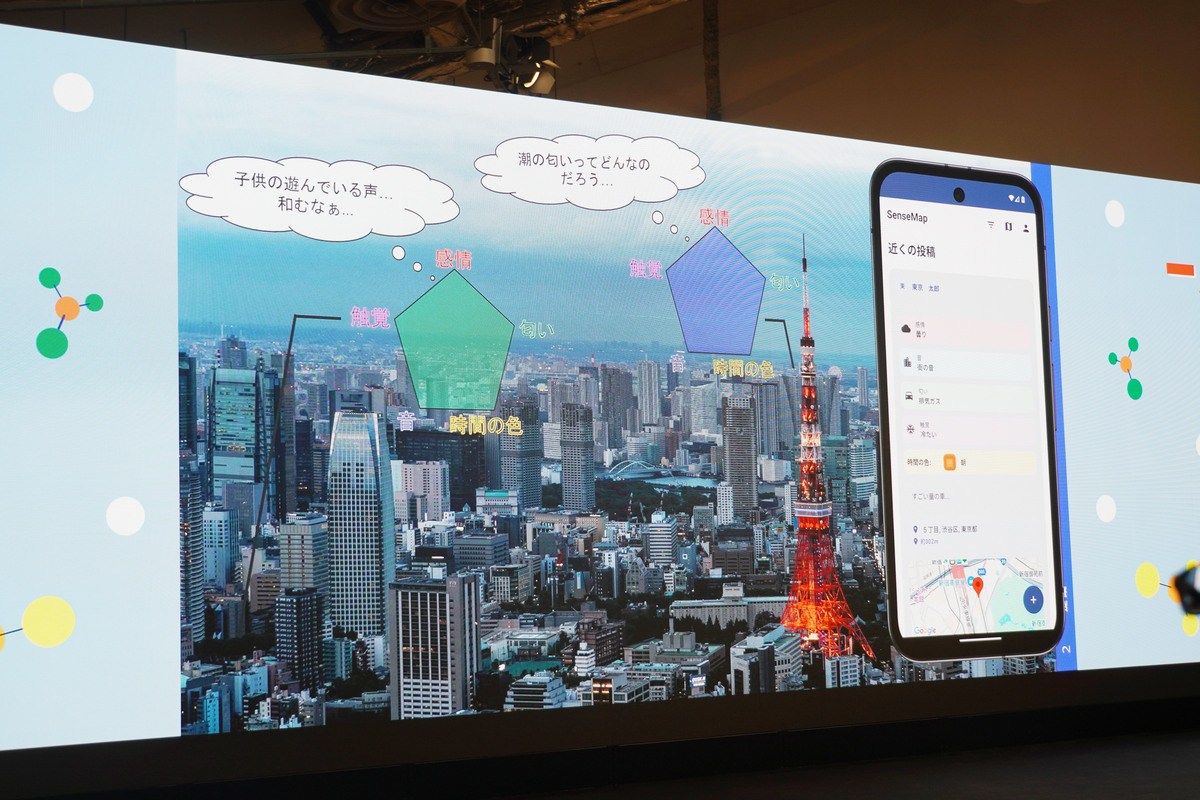 場所と五感を共有するSNS