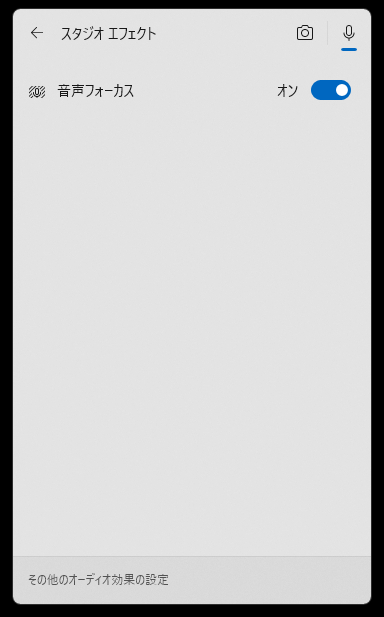 音声フォーカス機能も利用可能