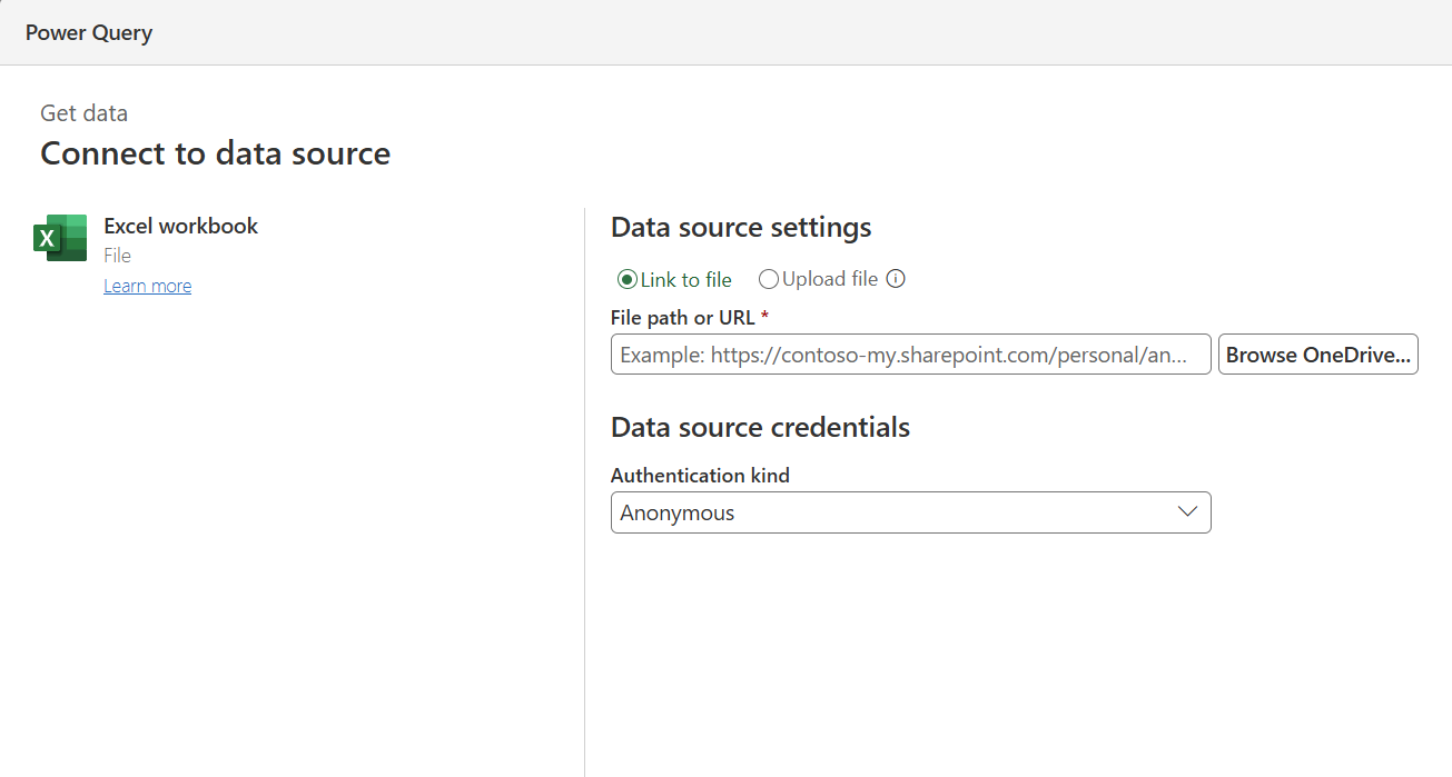 データソースを指定して接続