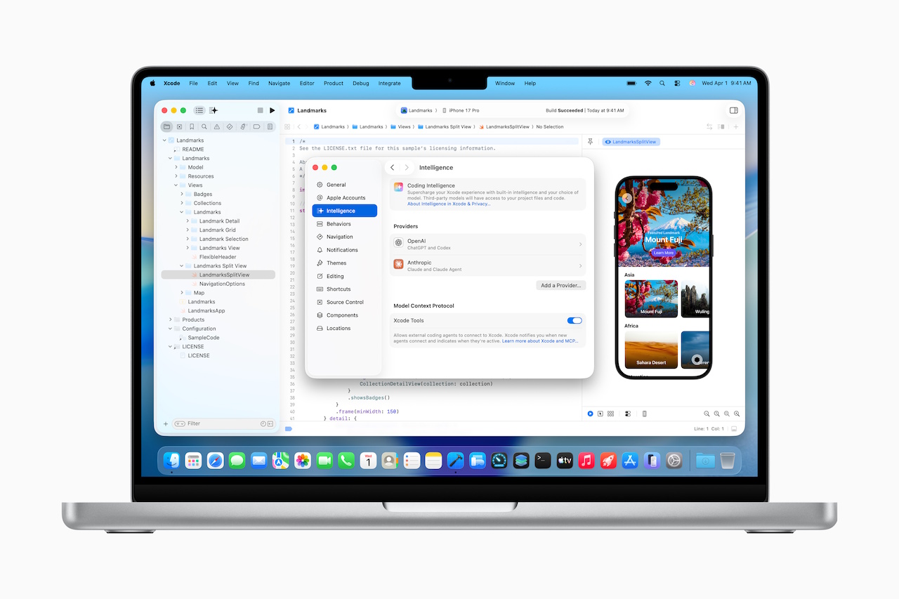 「Xcode」がコーディングエージェントを正式サポートへ