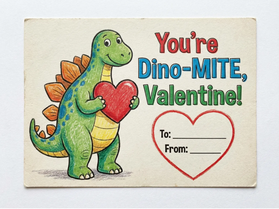 バレンタインカードを生成した例