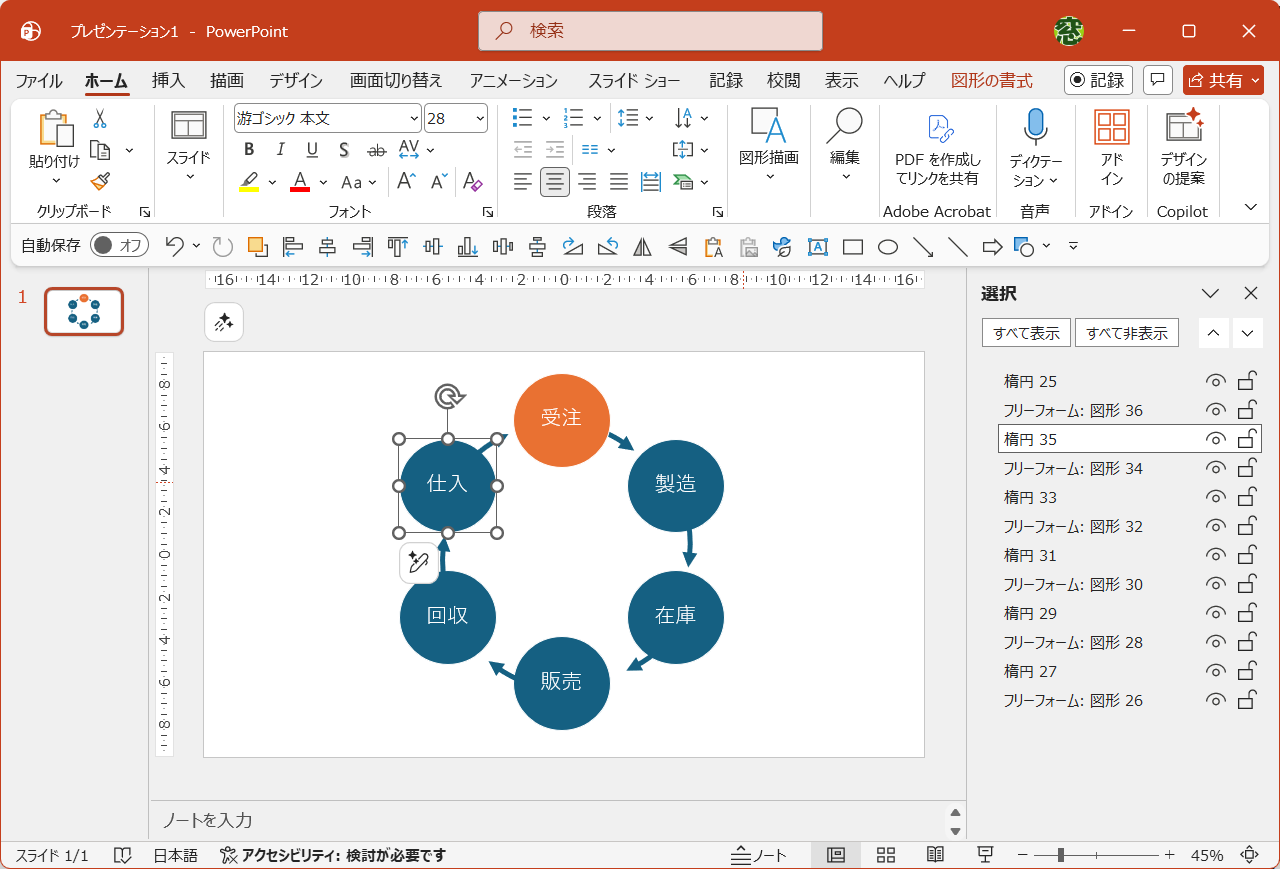 SmartArtをベースに思い通りの図版を作ろう