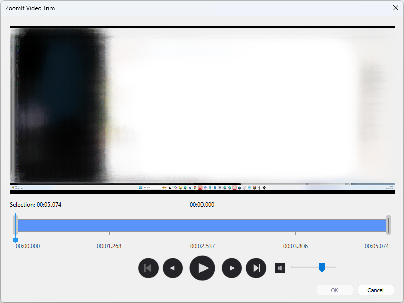 動画の一部だけを切り取れる簡易エディター