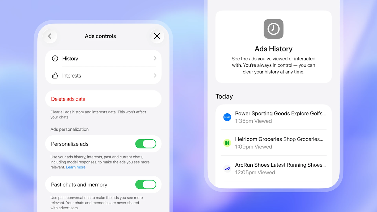 広告データを削除したり、パーソナライズ設定を管理したりできるなど、ユーザーによるコントロールを重視