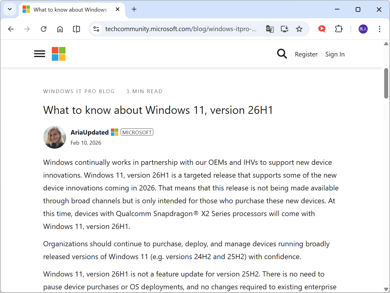 公式ブログ「Windows IT Pro Blog」