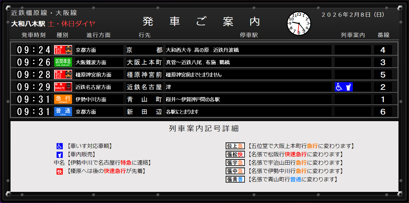 「パタパタ大和八木駅」