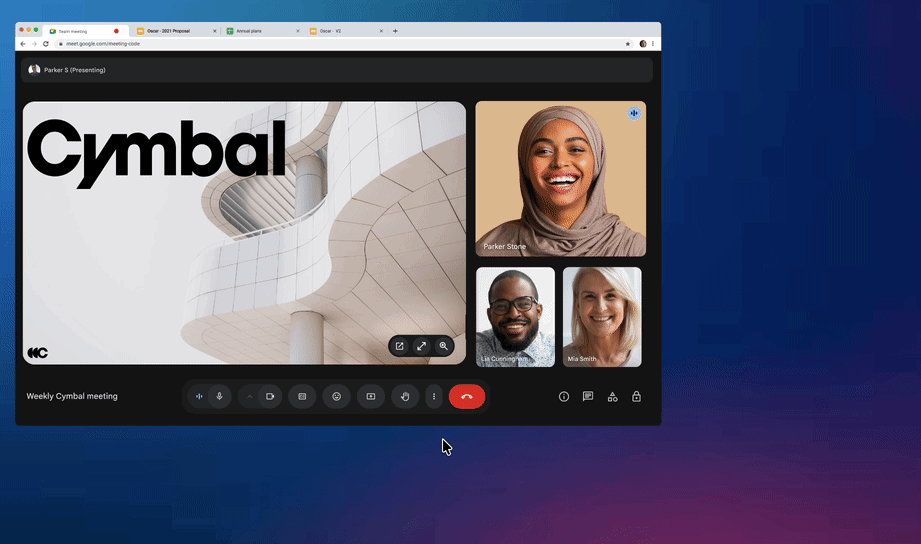 「Google Meet」の画面共有時、新しいウィンドウで開けるように