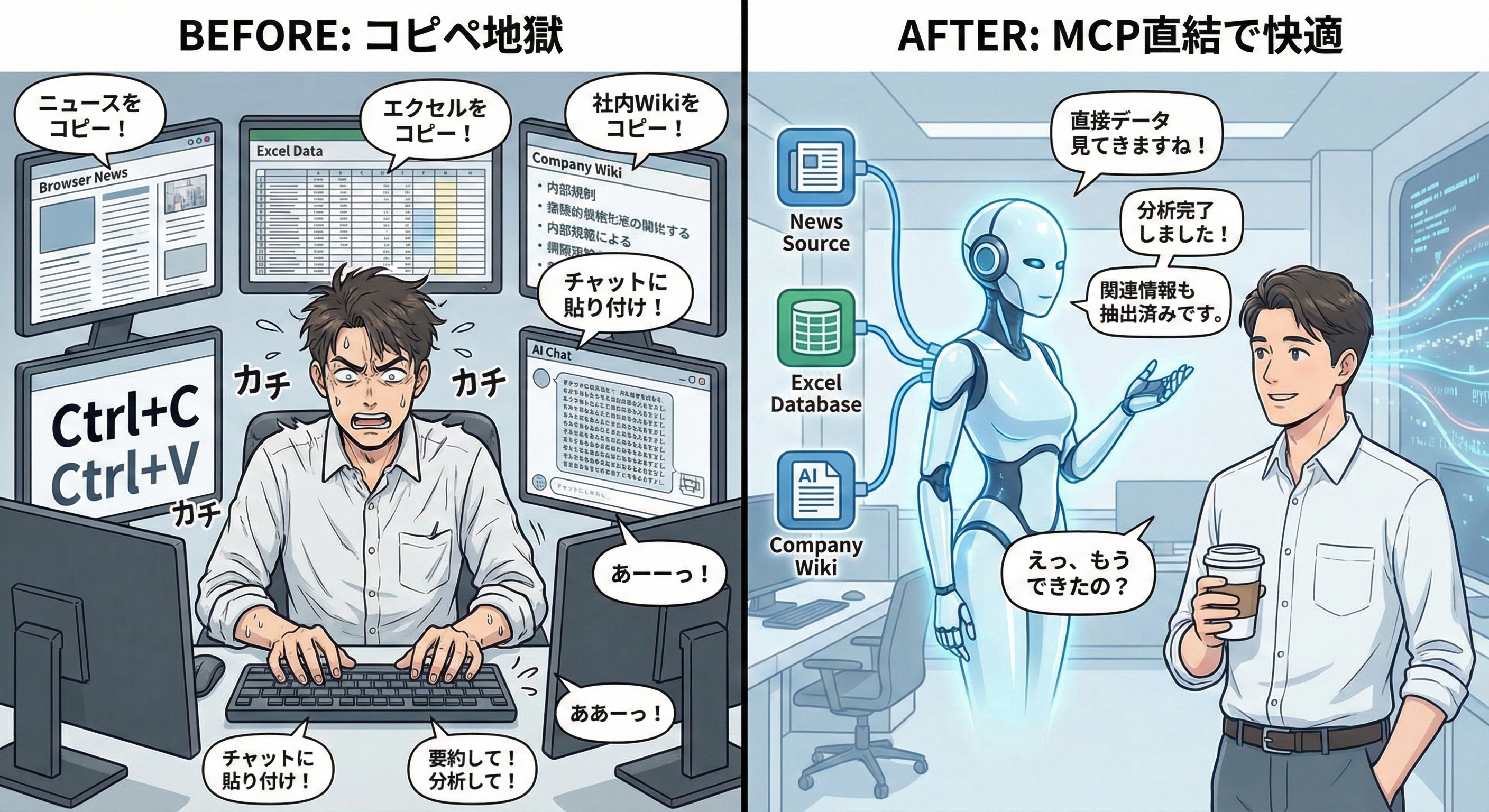 MCPがあれば、プロンプトに入れるデータをコピペしなくて済む！