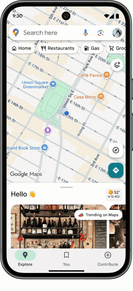 ［スポット］タブで周辺のトレンドを見付けられる