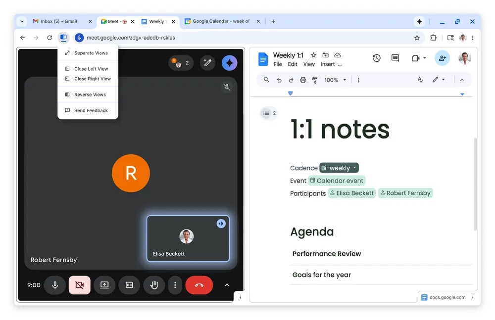 「分割ビュー」で2画面を同時に閲覧