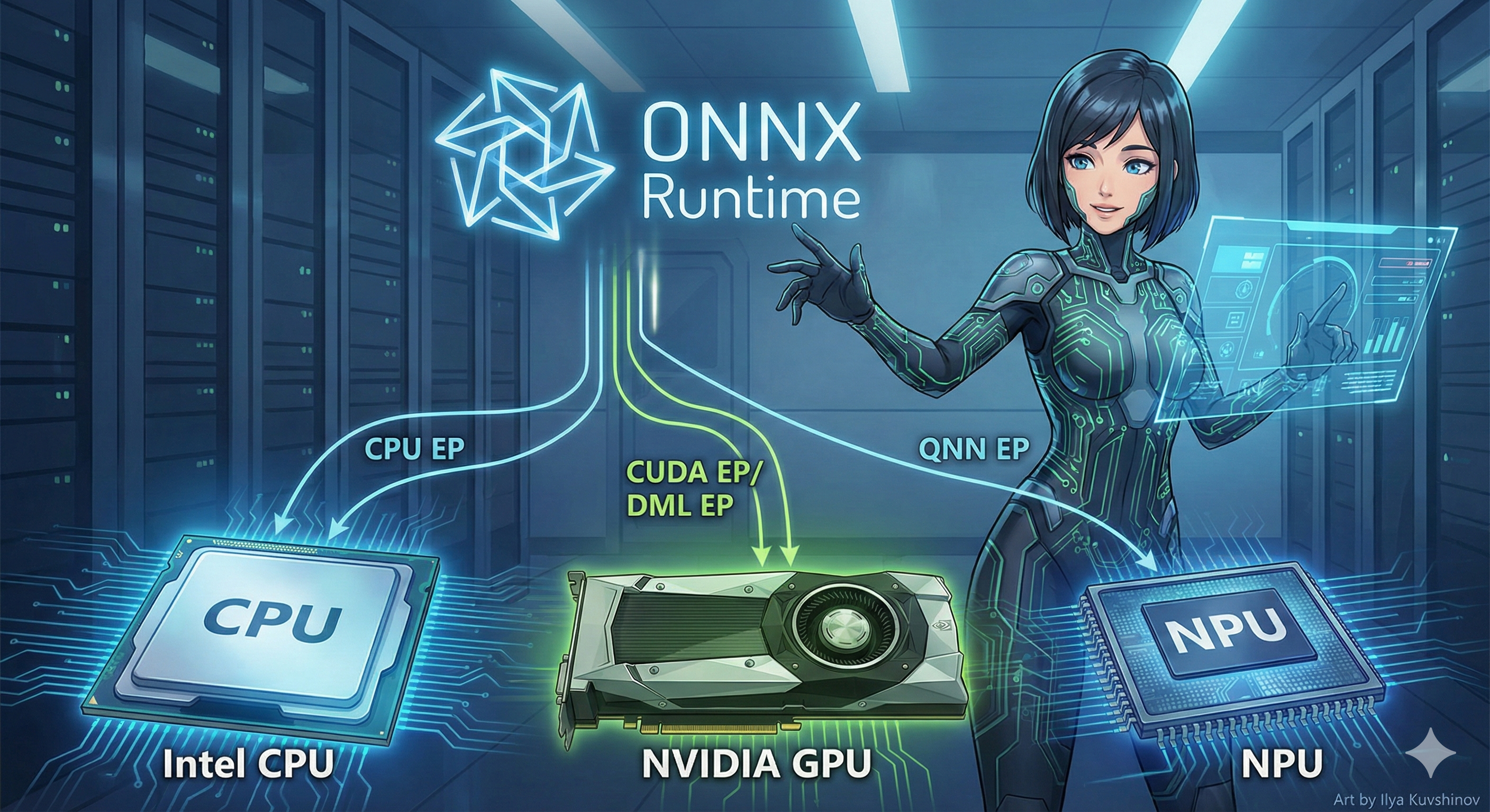 Windows MLはハードウェアに応じて適切なEPを選んで、ONNX Runtimeで動かせる