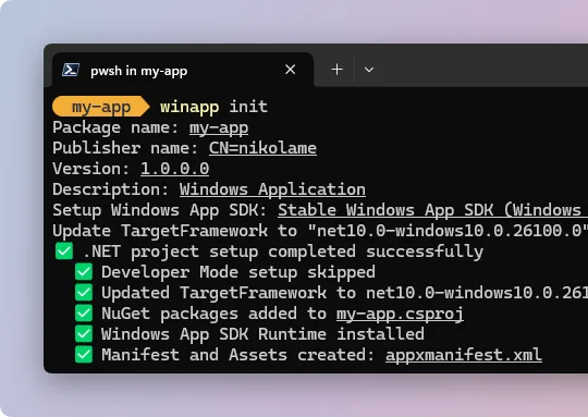 .NETプロジェクトをネイティブサポート